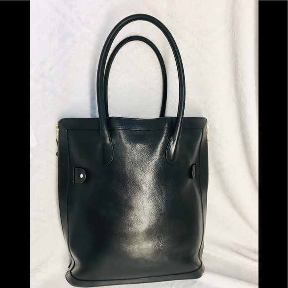 EXPANDABLE PS11 pebbled leather shoulder tote 15”W 14.5”H 5.25”D 8”Handle drop - Picture 3 of 8